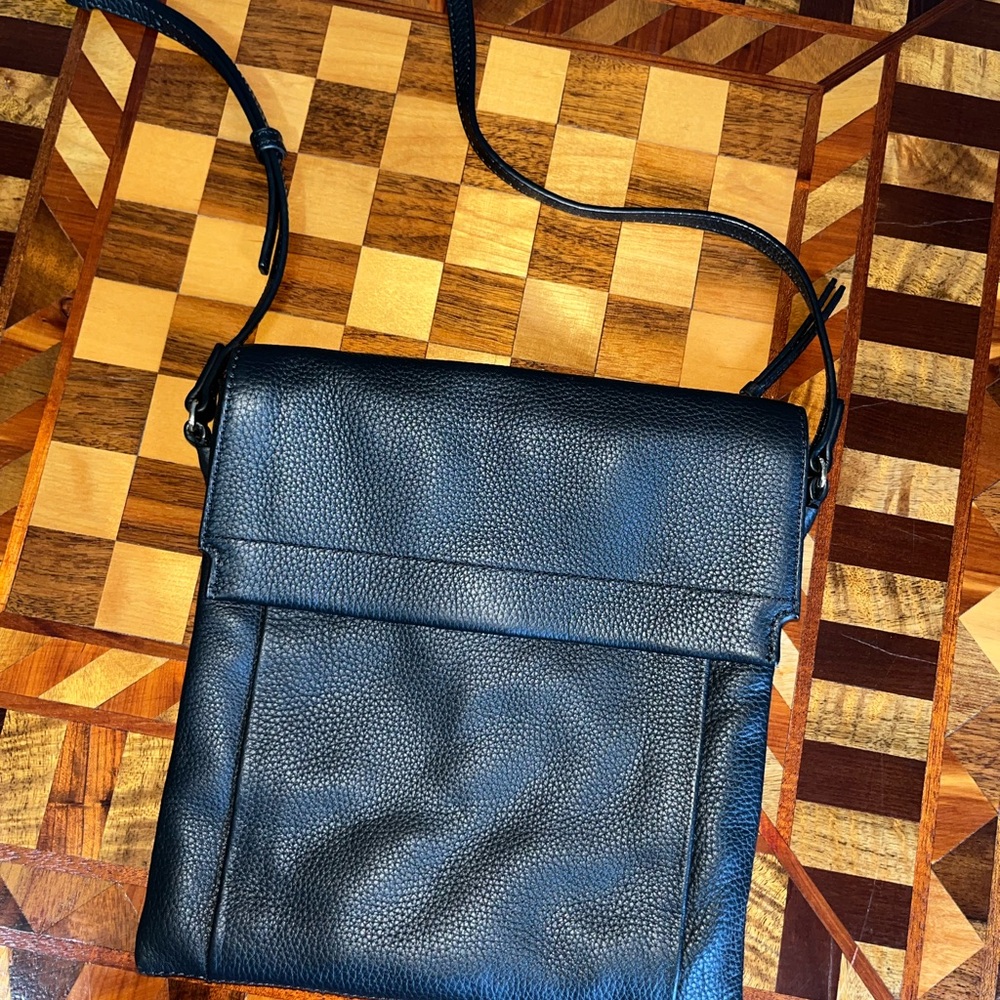 Black Leather Crossbody Bag